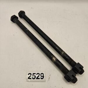 (2) HEAVY DUTY HEX BOLTS GRADE 9.8 HIGH STRENGTH STEEL ~10” LONG W/ CASTLE NUTS